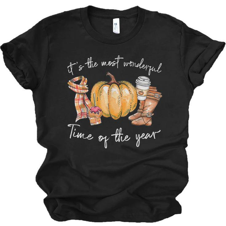 Its The Most Wonderful Time Of The Year Pumpkin Autumn Fall  Men Women T-shirt Unisex Jersey Short Sleeve Crewneck Tee
