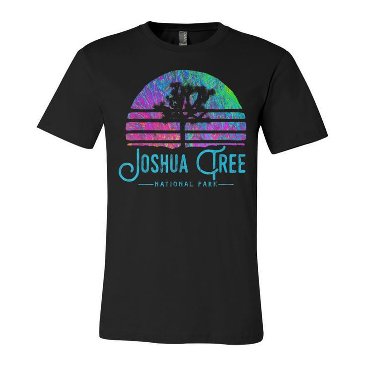 Joshua Tree National Park Psychedelic Festival Vibe Graphic  Unisex Jersey Short Sleeve Crewneck Tshirt
