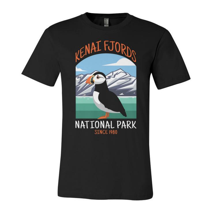 Kenai Fjords National Park Us Puffin Bird Alaska   Unisex Jersey Short Sleeve Crewneck Tshirt