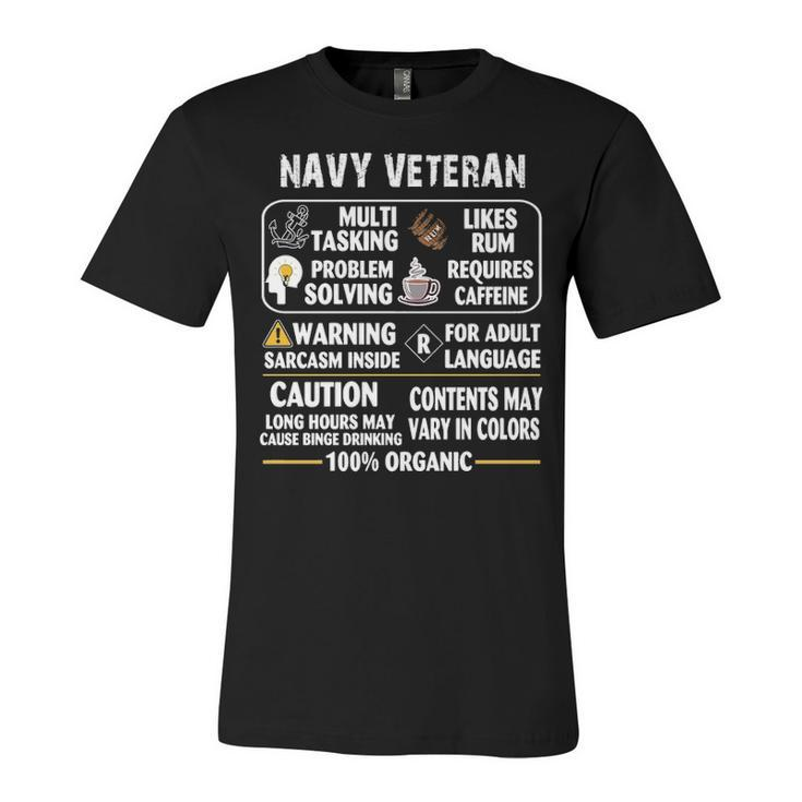 Navy Veteran - 100 Organic Unisex Jersey Short Sleeve Crewneck Tshirt