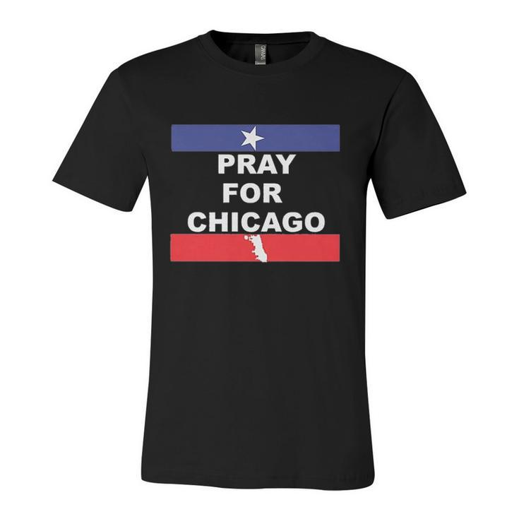 Nice Pray For Chicago Chicao Shooting Unisex Jersey Short Sleeve Crewneck Tshirt