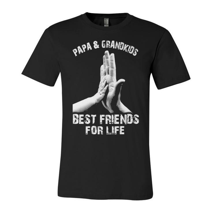 Papa And Grandkids - Best Friends Unisex Jersey Short Sleeve Crewneck Tshirt