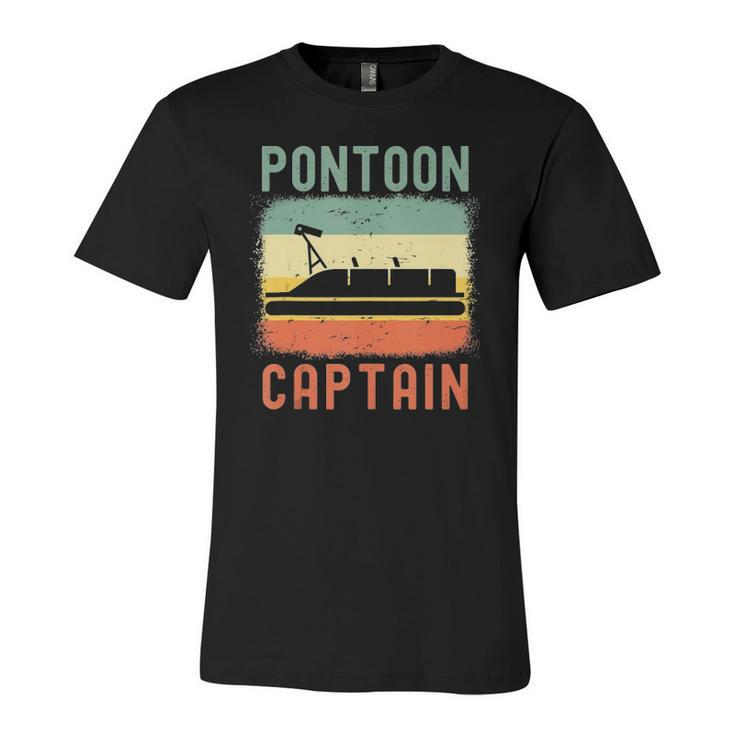 Pontoon Captain Retro Vintage Boat Lake Outfit Jersey T-Shirt