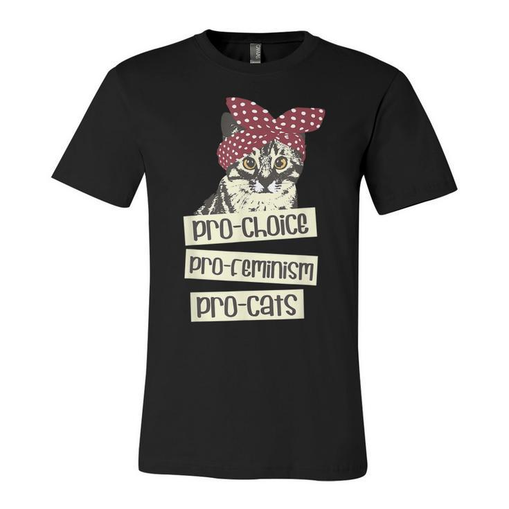 Pro Choice Pro Feminism Pro Cats Feminism Feminist  V2 Unisex Jersey Short Sleeve Crewneck Tshirt