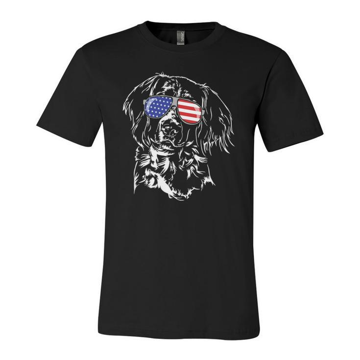 Proud Small Munsterlander Pointer American Flag Dog Jersey T-Shirt