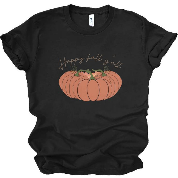 Pumpkins Happy Fall Yall V2 Men Women T-shirt Unisex Jersey Short Sleeve Crewneck Tee