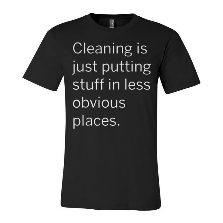 Putting Stuff In Less Obvious Places Unisex Jersey Short Sleeve Crewneck Tshirt