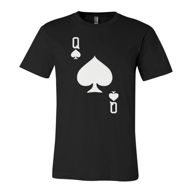 Queen Spades Card Halloween Costume Dark Jersey T-Shirt