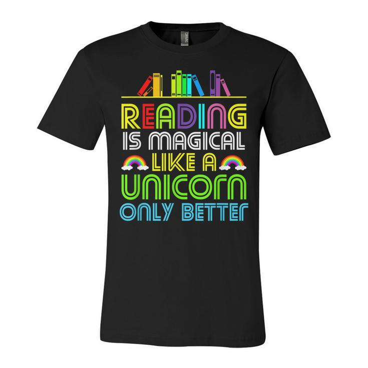 Reading Magical Unicorn T  Gifts For Men Women Kids Unisex Jersey Short Sleeve Crewneck Tshirt