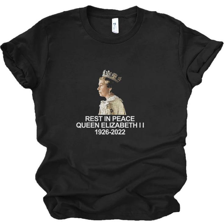Rest In Peace Queen Elizabeth II 1926-2022 Men Women T-shirt Unisex Jersey Short Sleeve Crewneck Tee