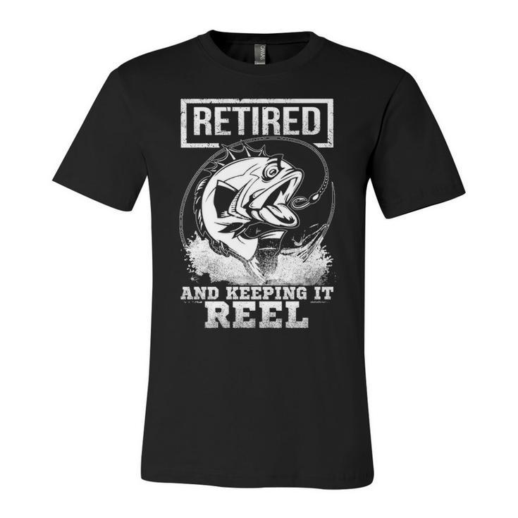 Retired And Keeping It Reel Unisex Jersey Short Sleeve Crewneck Tshirt