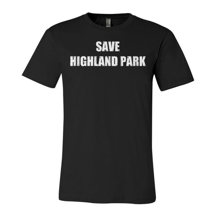 Save Highland Park  V2 Unisex Jersey Short Sleeve Crewneck Tshirt