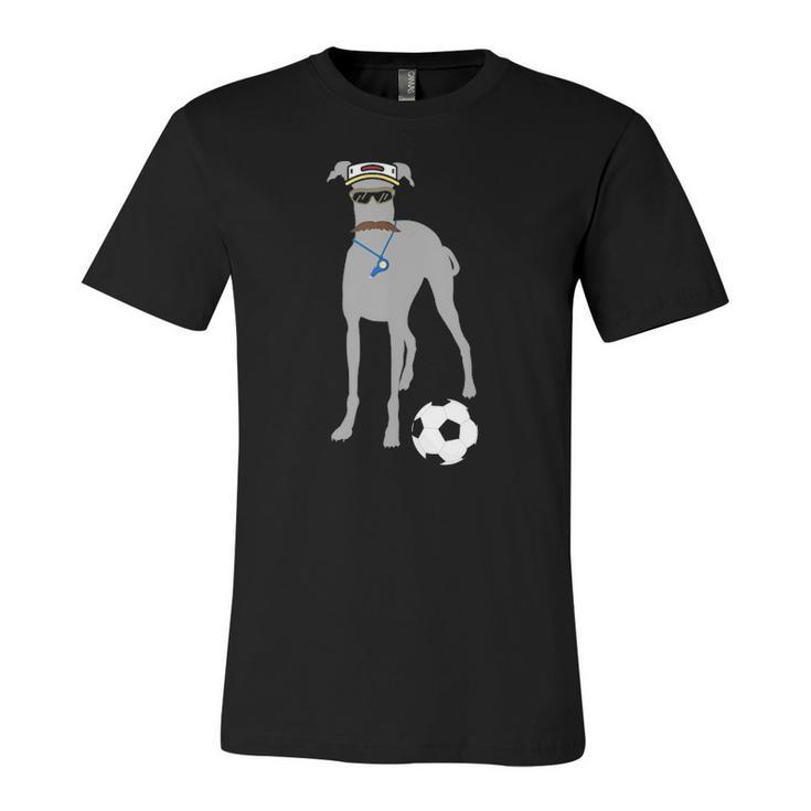 Soccer Idea Fans- Sporty Dog Coach Hound Jersey T-Shirt