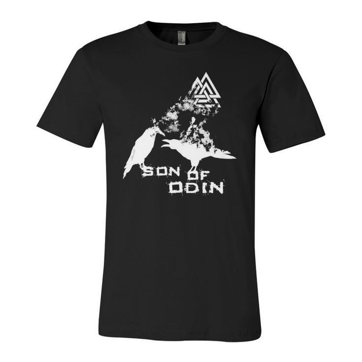 Son Of Odin Viking Odin&8217S Raven Norse Jersey T-Shirt