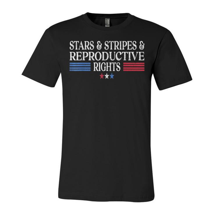 Stars Stripes Reproductive Rights Patriotic 4Th Of July  Unisex Jersey Short Sleeve Crewneck Tshirt