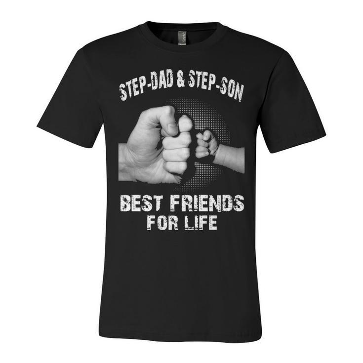 Step-Dad & Step-Son - Best Friends Unisex Jersey Short Sleeve Crewneck Tshirt