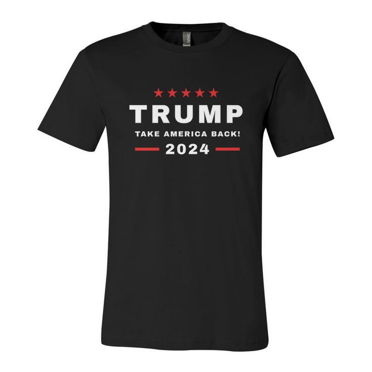 Trump 2024 Election | Take America Back Unisex Jersey Short Sleeve Crewneck Tshirt