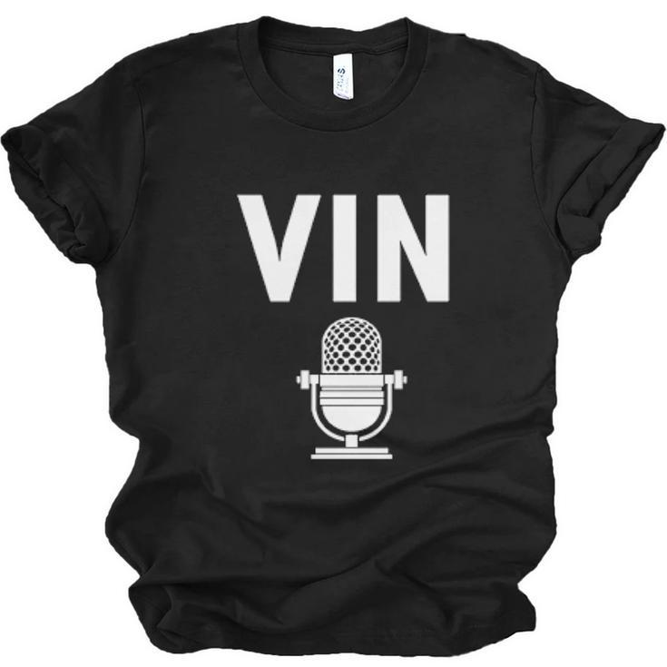 Vin Scully RIP Microphone Vinyl  Unisex Jersey Short Sleeve Crewneck Tshirt