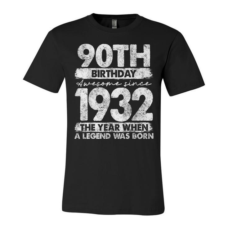 Vintage 1932 Limited Edition 1932 90 Years Old 90Th Birthday  Unisex Jersey Short Sleeve Crewneck Tshirt