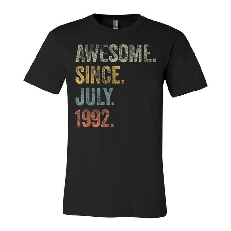 Vintage 1992 30Th Birthday Awesome Since July 1992  Unisex Jersey Short Sleeve Crewneck Tshirt