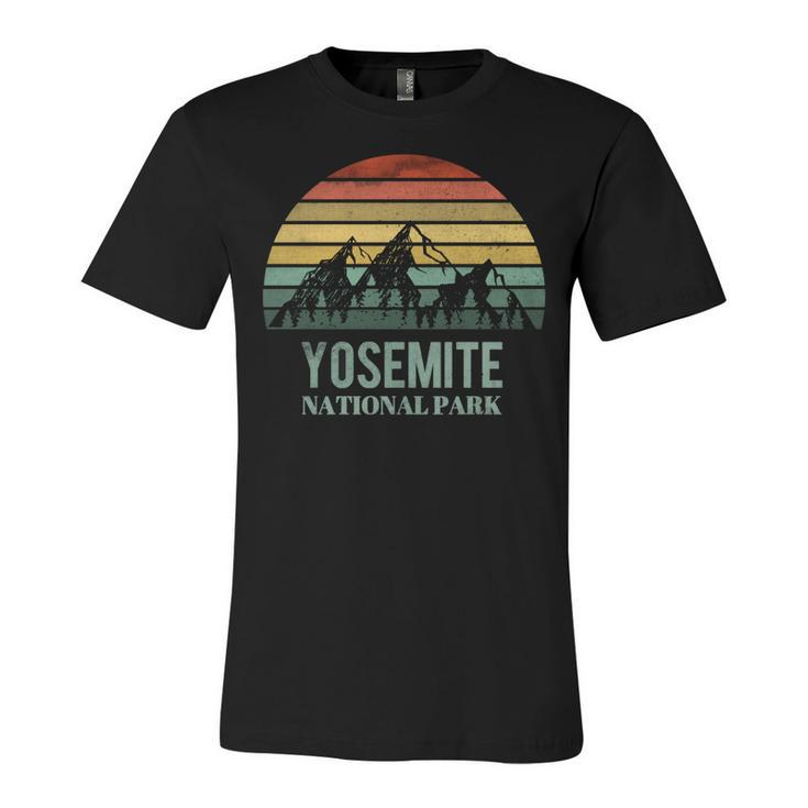 Vintage Retro Yosemite National Park Mountain California   Unisex Jersey Short Sleeve Crewneck Tshirt
