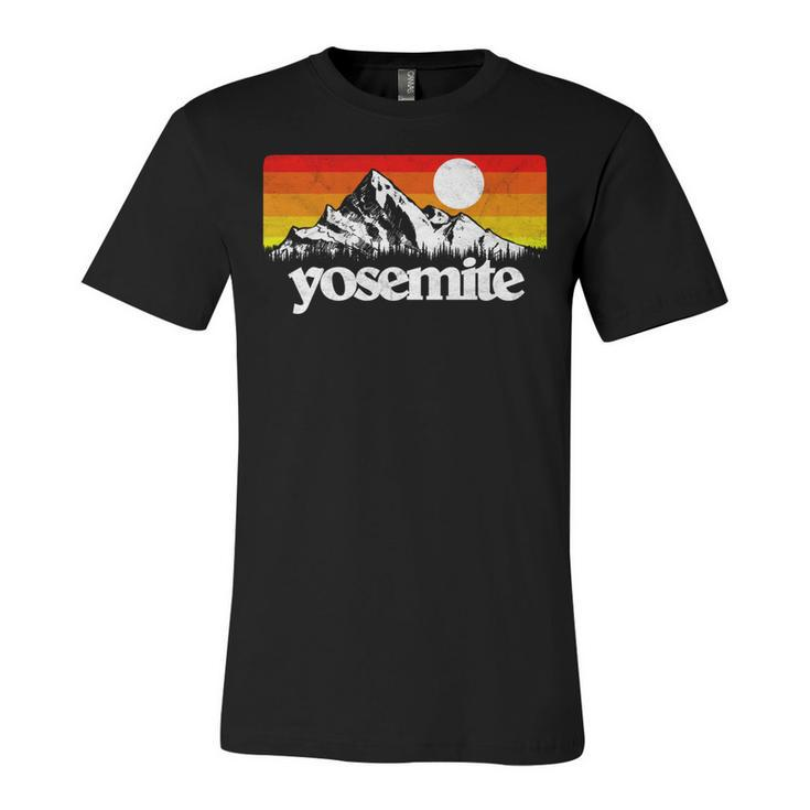 Vintage Yosemite National Park Retro Mountains  Unisex Jersey Short Sleeve Crewneck Tshirt