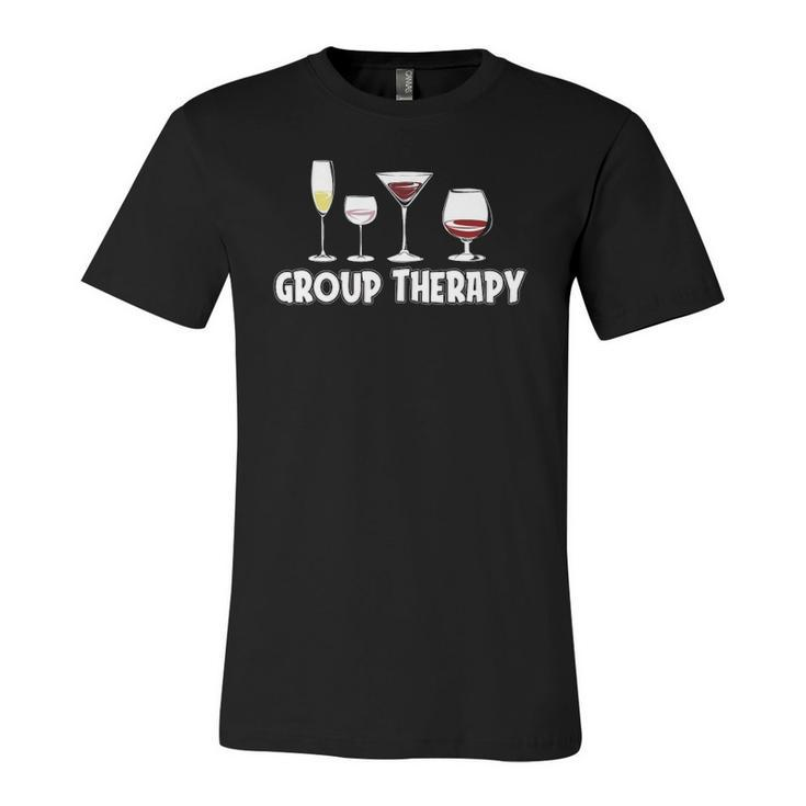 Wine Drinking Group Therapy Wine Jersey T-Shirt