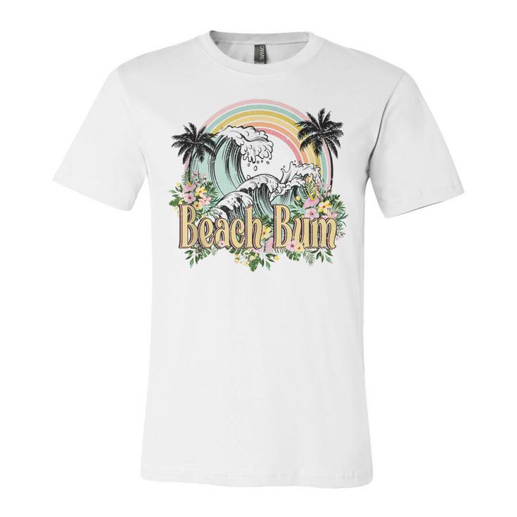 Vintage Retro Beach Bum Tropical Summer Vacation Gifts  Unisex Jersey Short Sleeve Crewneck Tshirt