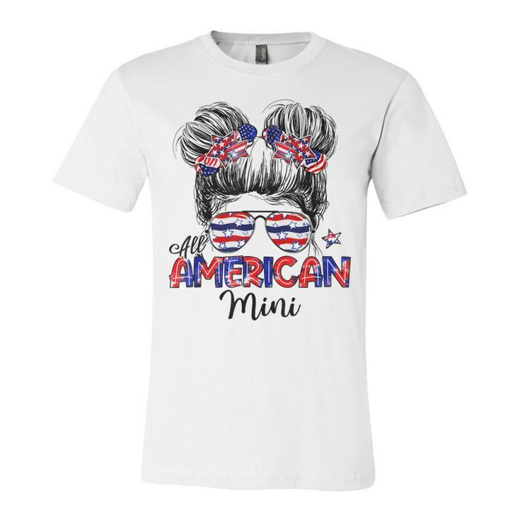 All American Mini 4Th Of July Usa Flag Kids  Unisex Jersey Short Sleeve Crewneck Tshirt