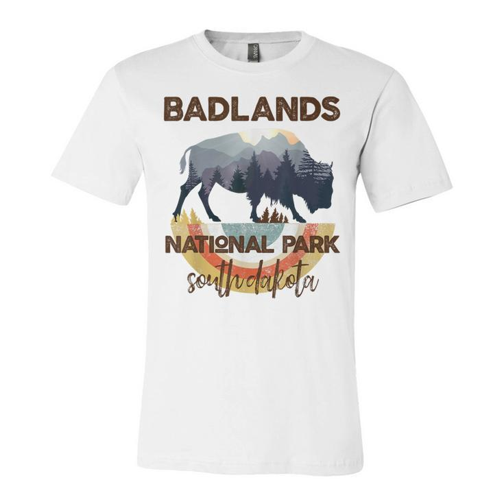 Badlands National Park Vintage South Dakota Yellowstone Gift  Unisex Jersey Short Sleeve Crewneck Tshirt