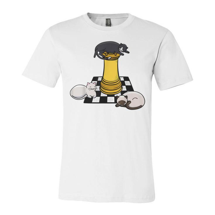 Cute Chess Cat T  Manga Style  For Chess Player  Unisex Jersey Short Sleeve Crewneck Tshirt