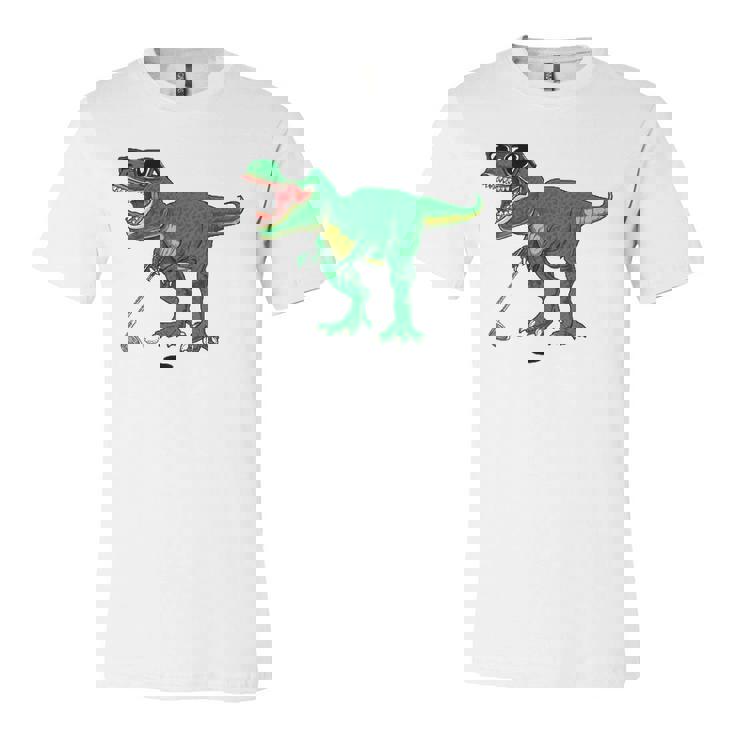 Cuterex Dinosaur Boys Golfing Lover Trex Dino Golf Gifts Unisex Jersey Short Sleeve Crewneck Tshirt