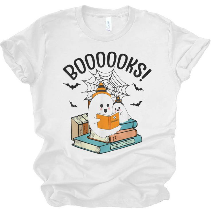 Halloween Booooks Ghost Reading Boo Read Books Library  V5 Men Women T-shirt Unisex Jersey Short Sleeve Crewneck Tee