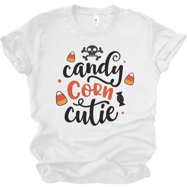 Halloween Candy Corn Cutie Black And Orange Design Men Women T-shirt Unisex Jersey Short Sleeve Crewneck Tee