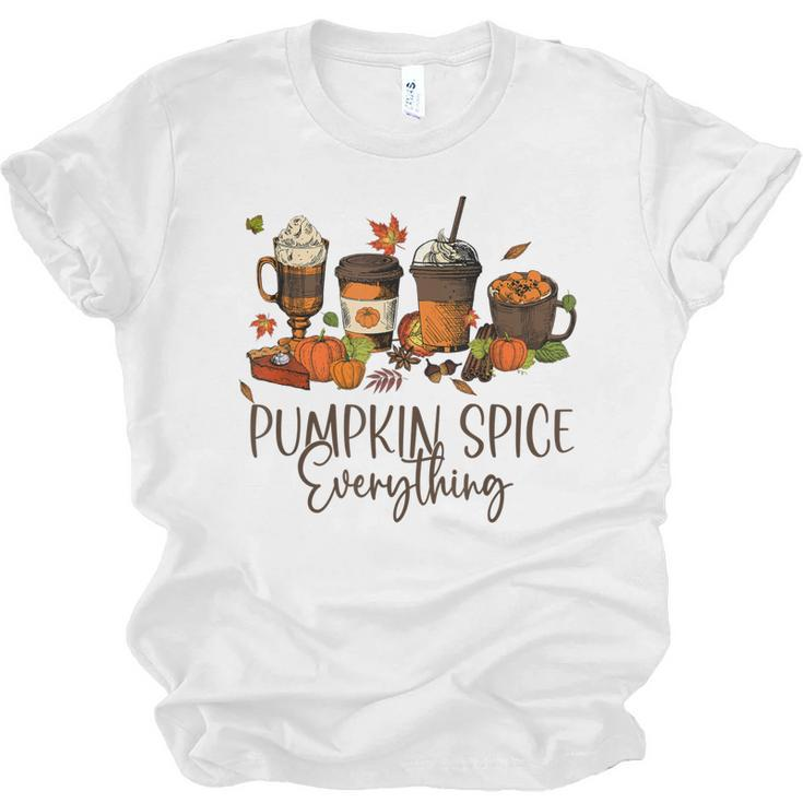 Halloween Pumpkin Spice Everything Thanksgiving  V2 Men Women T-shirt Unisex Jersey Short Sleeve Crewneck Tee
