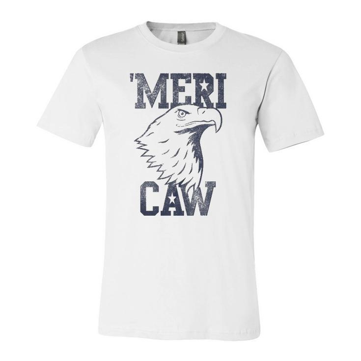 Meri Caw Eagle Head Graphic 4Th Of July Unisex Jersey Short Sleeve Crewneck Tshirt