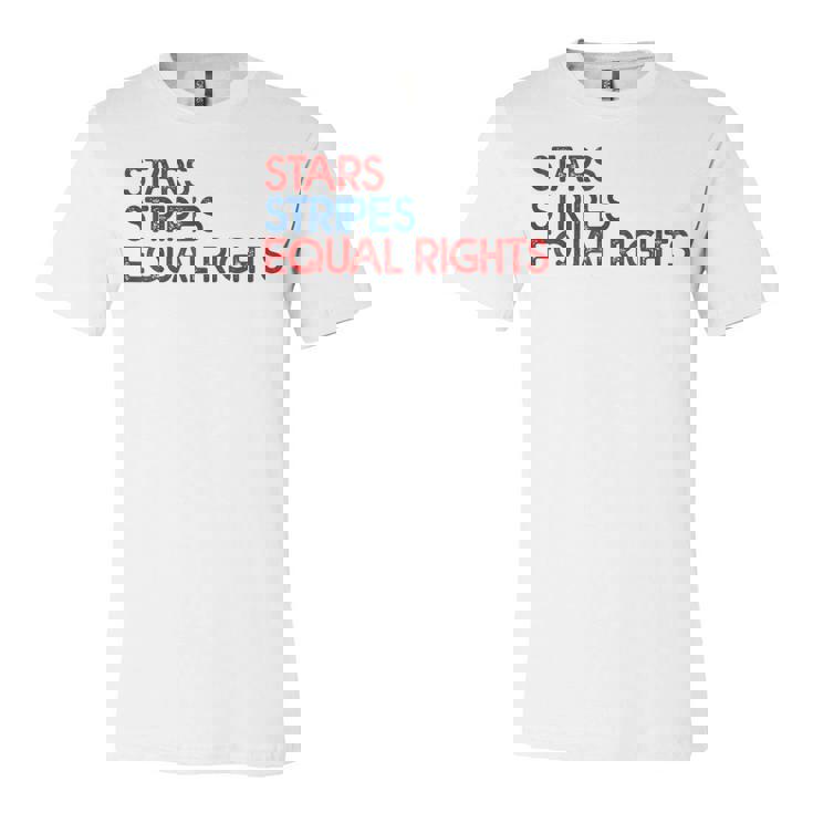 Messy Bun American Flag Pro Choice Star Stripes Equal Right  V3 Unisex Jersey Short Sleeve Crewneck Tshirt