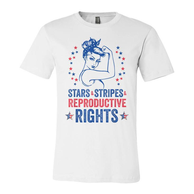 Patriotic 4Th Of July  Stars Stripes Reproductive Right  Unisex Jersey Short Sleeve Crewneck Tshirt