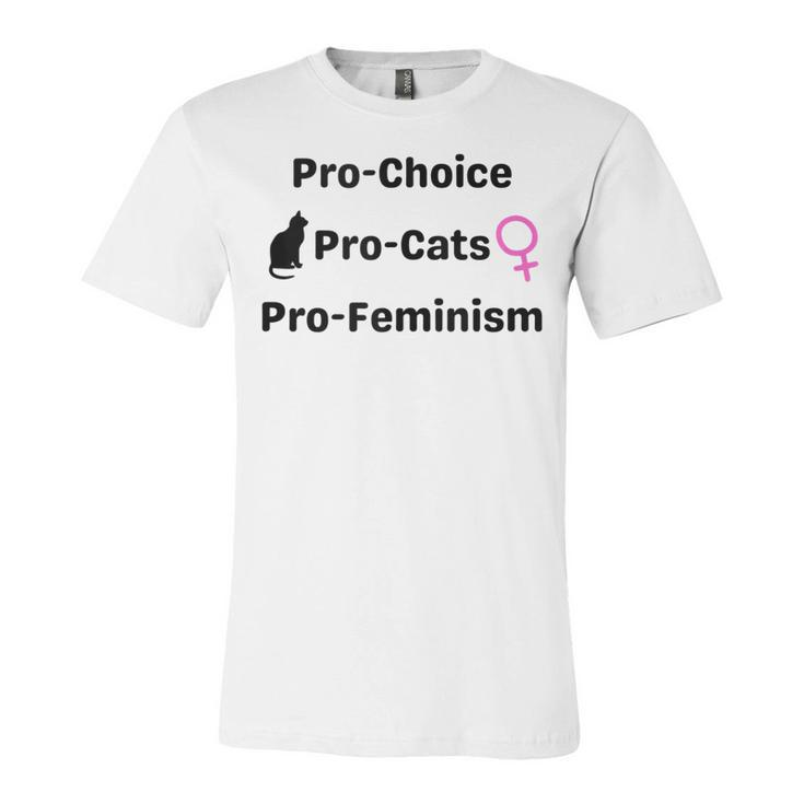 Pro Choice Feminism And Cats Cute Roe V Wade 1973  Unisex Jersey Short Sleeve Crewneck Tshirt