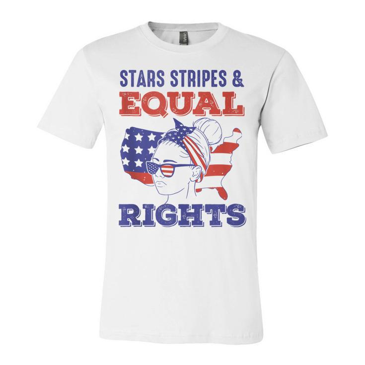 Retro Pro Choice Feminist Stars Stripes Equal Rights  Unisex Jersey Short Sleeve Crewneck Tshirt