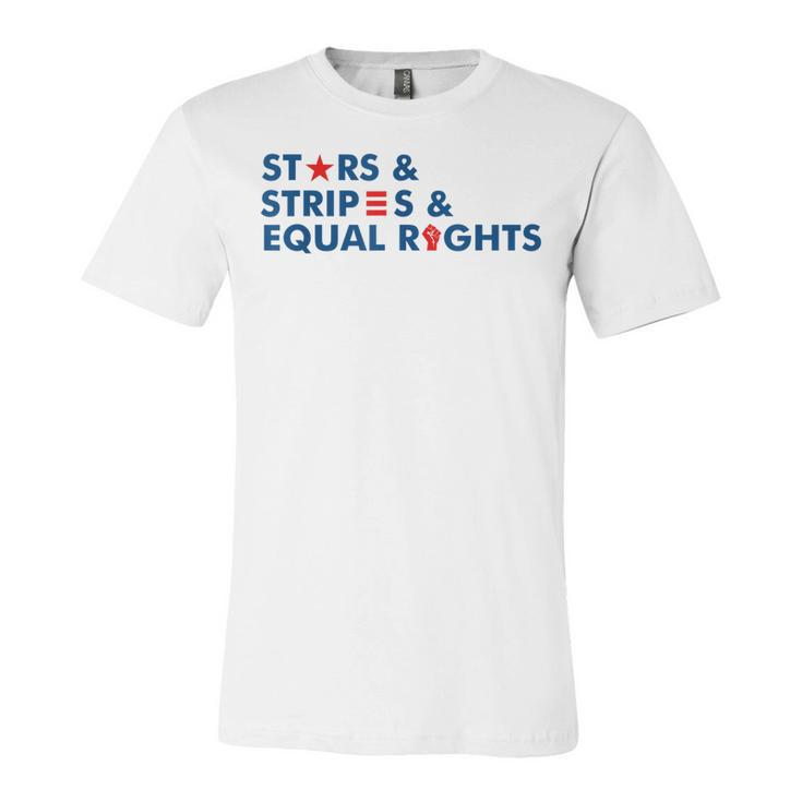 Stars Stripes And Equal Rights 4Th Of July Patriotic  V2 Unisex Jersey Short Sleeve Crewneck Tshirt