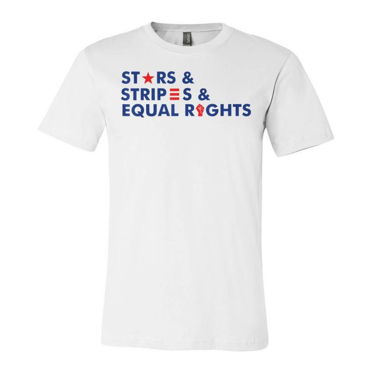 Stars Stripes And Equal Rights 4Th Of July Patriotic  V3 Unisex Jersey Short Sleeve Crewneck Tshirt