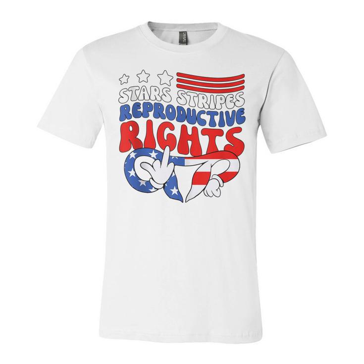 Stars Stripes Reproductive Rights Patriotic 4Th Of July  V18 Unisex Jersey Short Sleeve Crewneck Tshirt