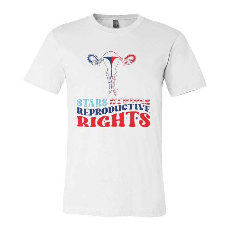Stars Stripes Reproductive Rights Roe V Wade Overturned Jersey T-Shirt