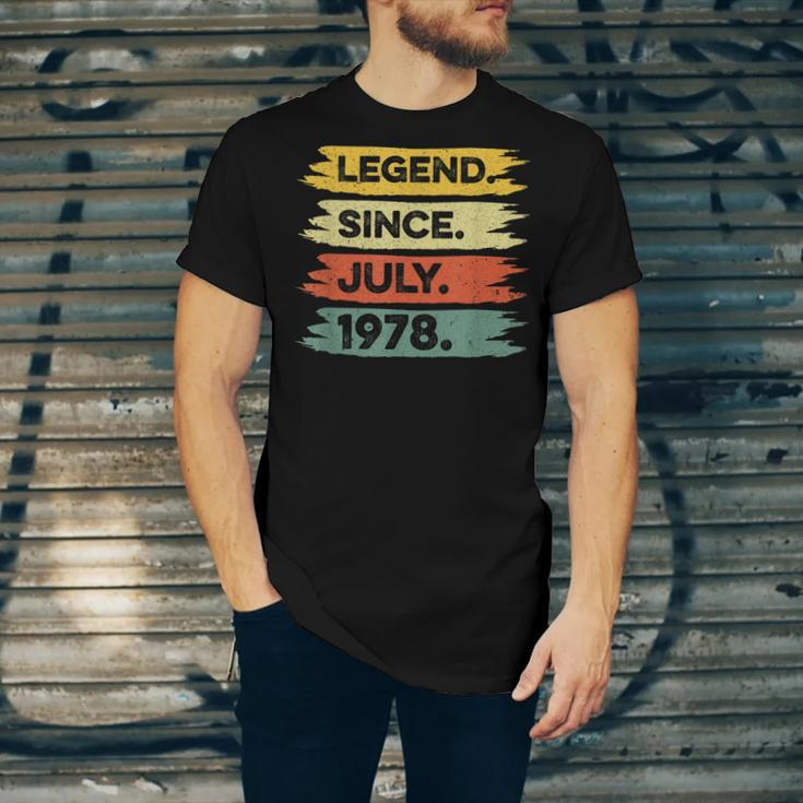 44Th Birthday Retro Vintage Legend Since July 1978 Unisex Jersey Short Sleeve Crewneck Tshirt
