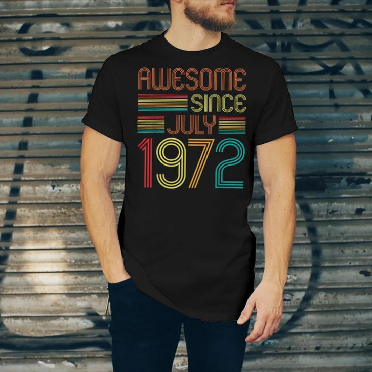 Awesome Since July 1972 Vintage 50Th Birthday 50 Years Old Unisex Jersey Short Sleeve Crewneck Tshirt