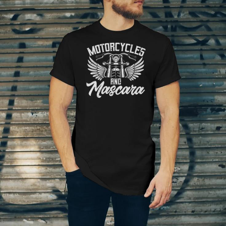 Biker Lifestyle Quotes Motorcycles And Mascara Jersey T-Shirt
