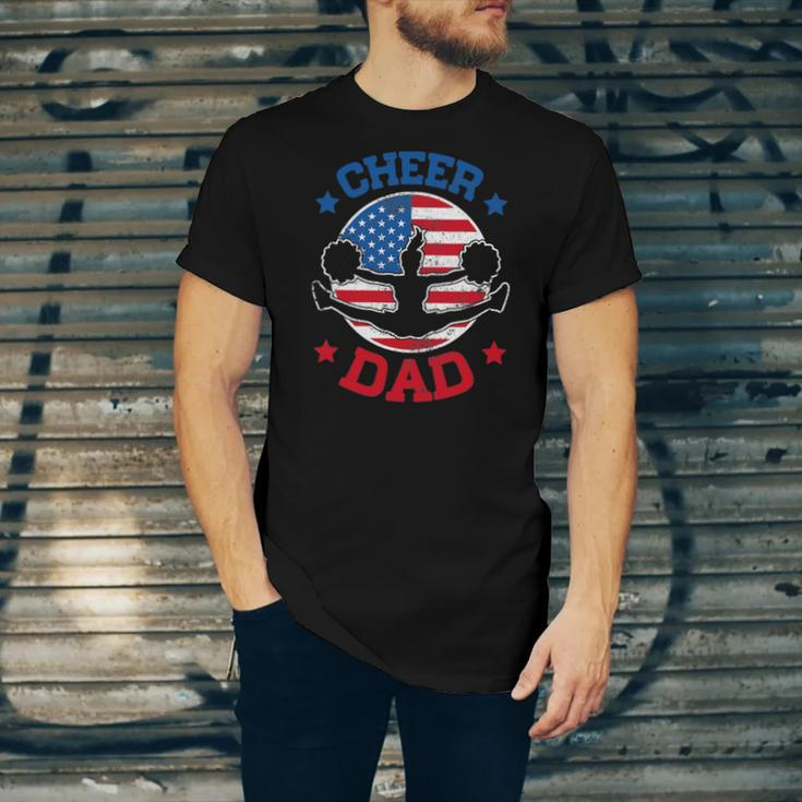 Cheer Dad Proud Fathers Day Cheerleading Girl Competition Jersey T-Shirt
