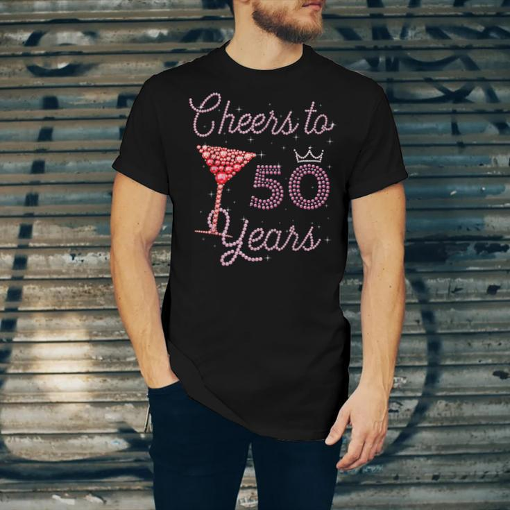 Cheers To 50 Years 50Th Birthday 50 Years Old Bday Unisex Jersey Short Sleeve Crewneck Tshirt