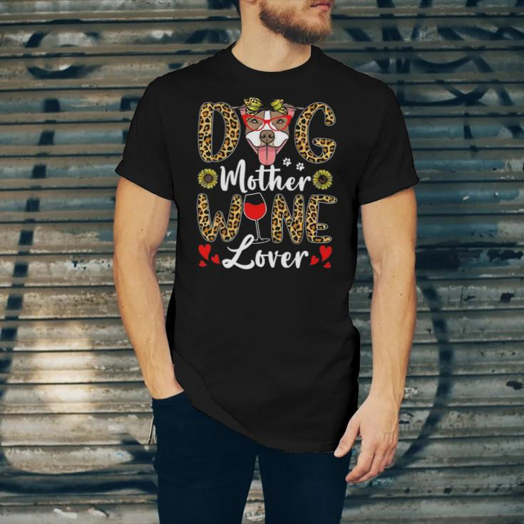 Dog Mother Wine Lover Shirt Dog Mom Wine Jersey T-Shirt